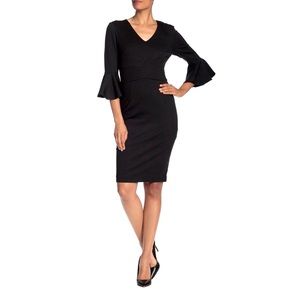 NWT Trina Turk Casa Mexico Begonia Black Sheath Dress US 6
